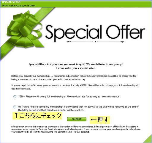 �X�y�V�����I�t�@�[