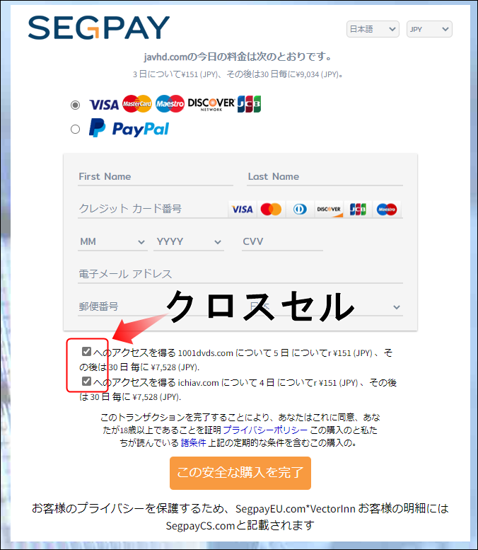 SegPay�̓�����@